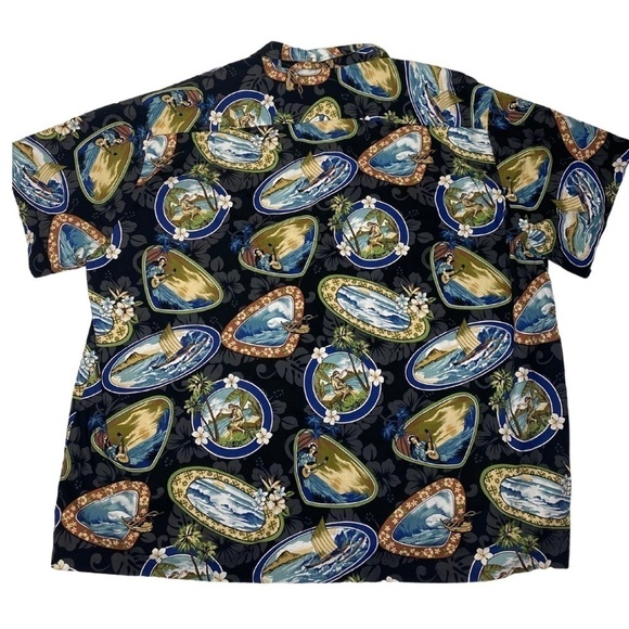 Vintage Kolekole Hawaiian Cotton Button-Up Shirt Sz 4XL - Picture 2 of 6